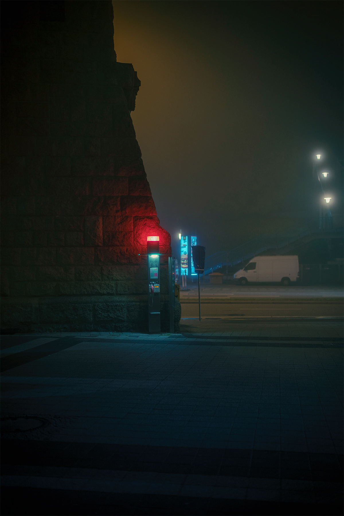 night lowlight Photography  hamburg fog