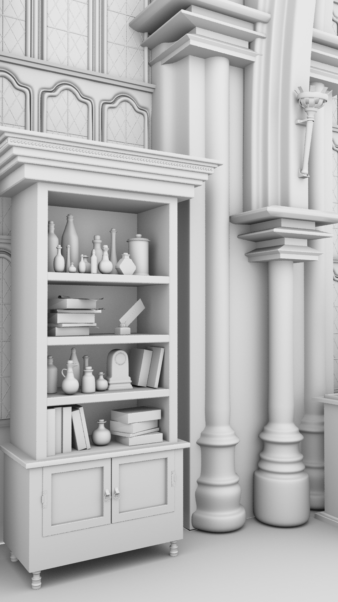 3d artist 3D WORK 3D harry potter infirmary 3D room