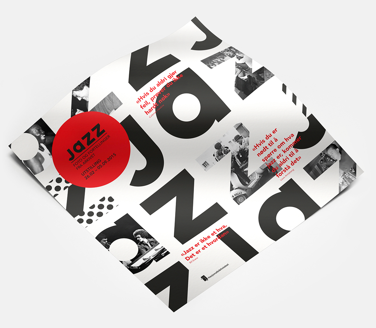 poster Mockup inspire adobe norway jazz pantone typo free Exhibition  Dynamic logo 3D grid print