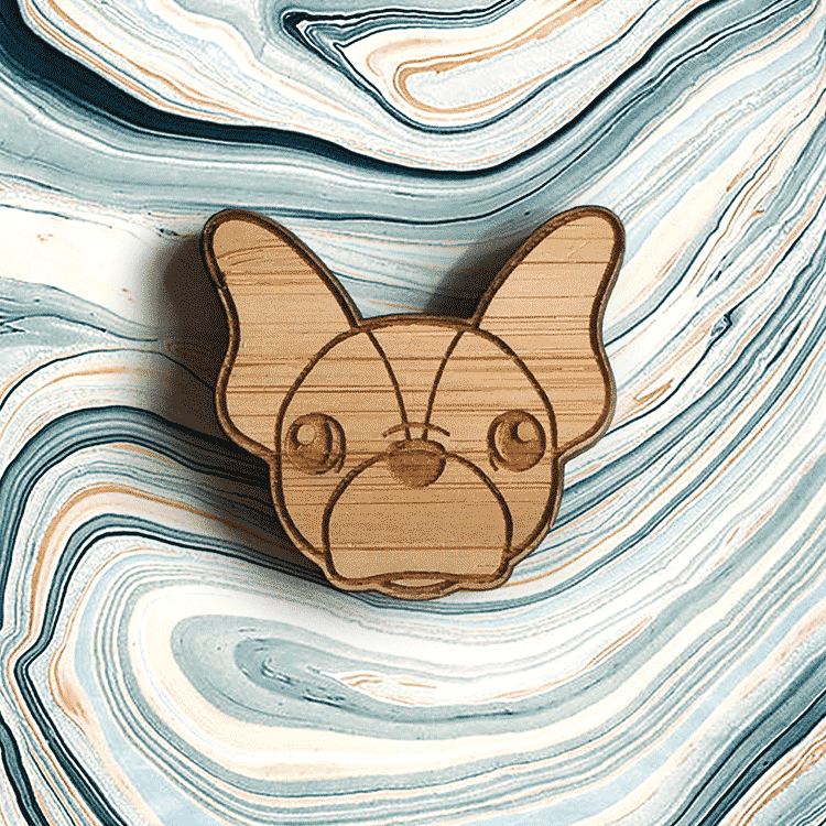 dogs bird jewelry wood bamboo Necklace brooch pin dachshund French Bulldog