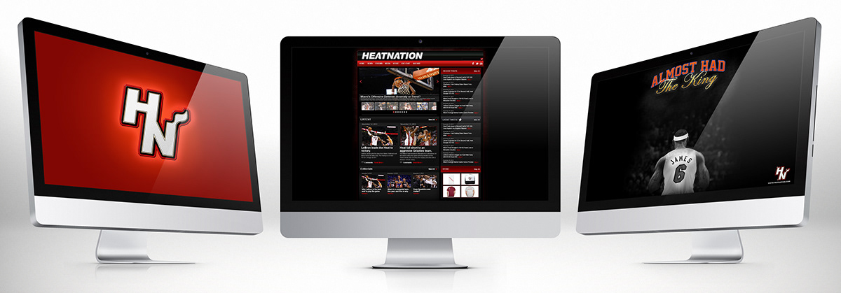 sports miami  heat   basketball  nba  website  logo  banner