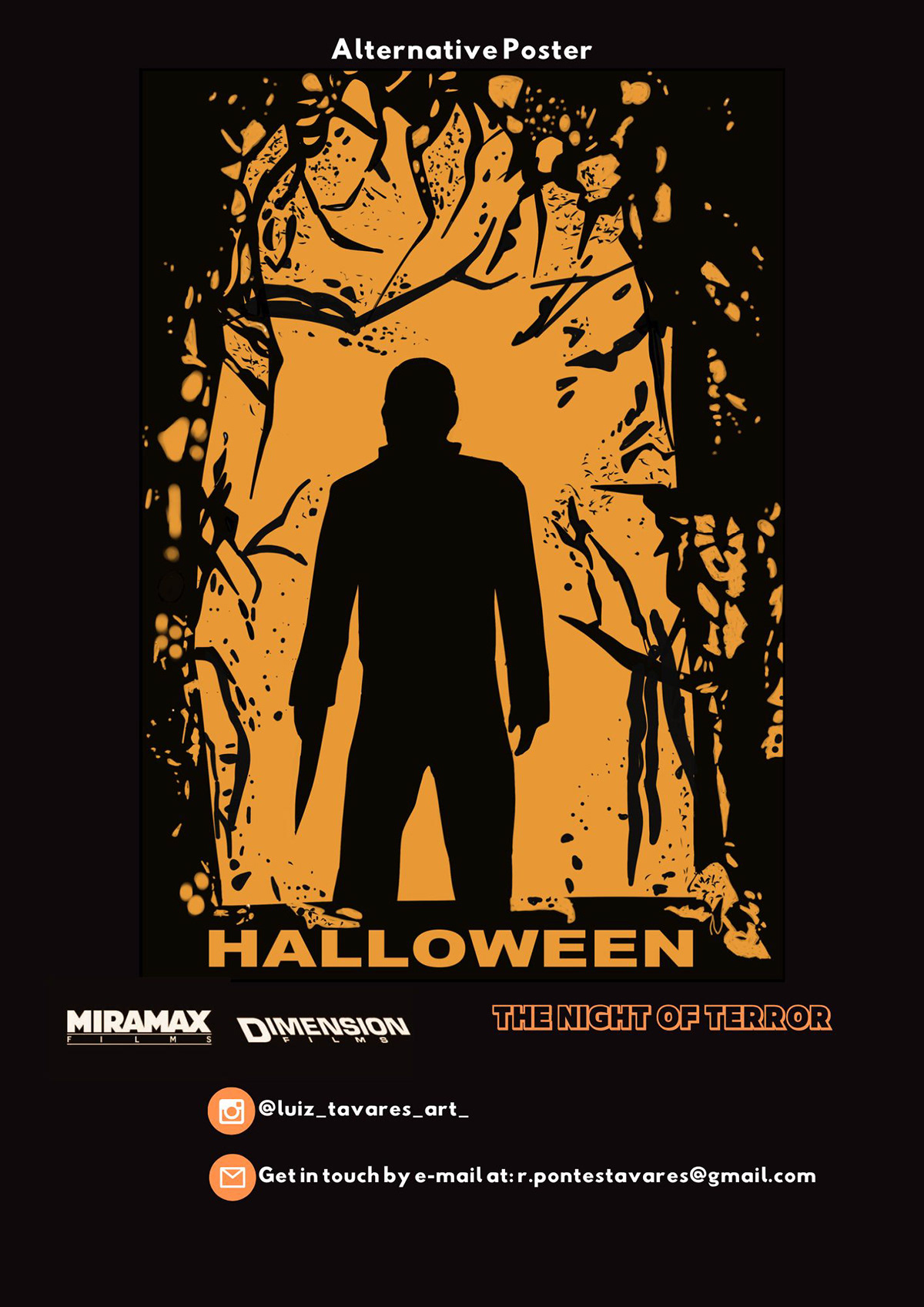 poster ILLUSTRATION  artwork sketch Drawing  editorial publishing   michael myers Halloween