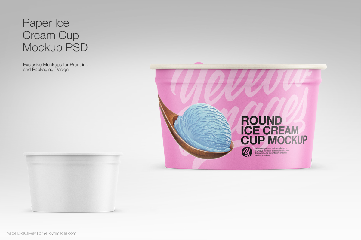 Download Paper Ice Cream Cup Psd Mockups On Behance Yellowimages Mockups