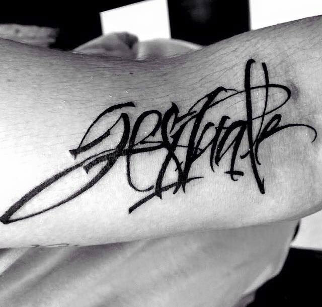 lettering rojasleon tatoo tattoo deisng type