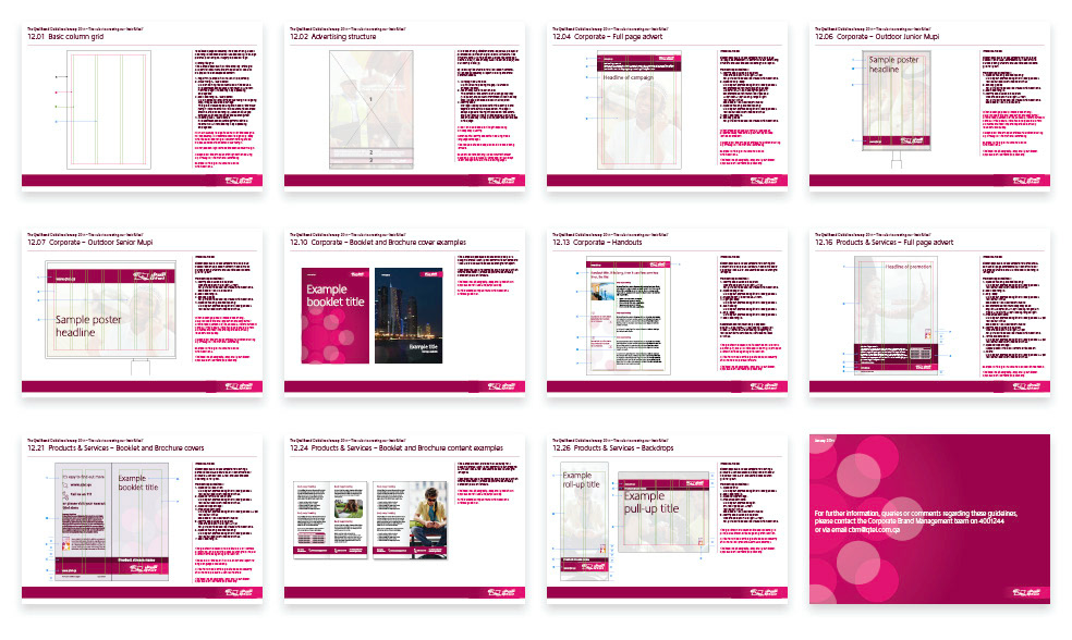 brand guidelines Qtel Qatar guidelines visual language pink logo usage manual telecoms