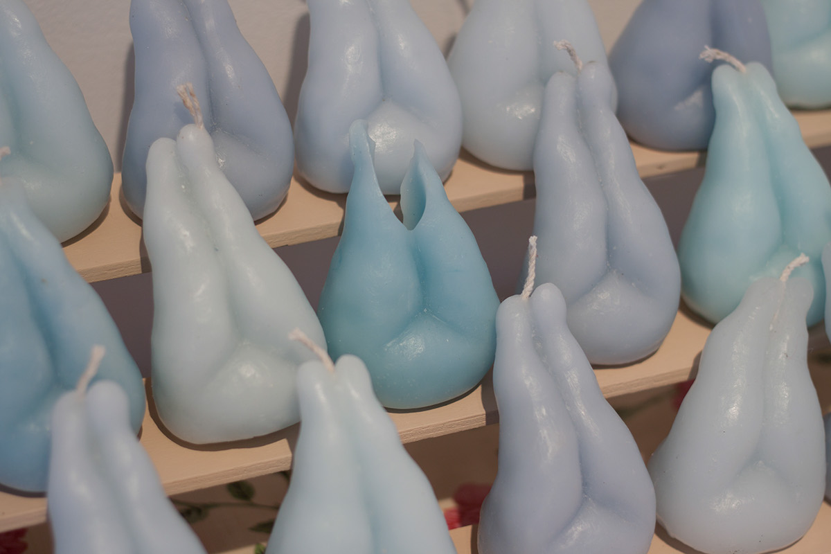 flesh installation Pots plastic cast plastic landscapes Nature ephemera shelves domestic girls ceramics  porcelain