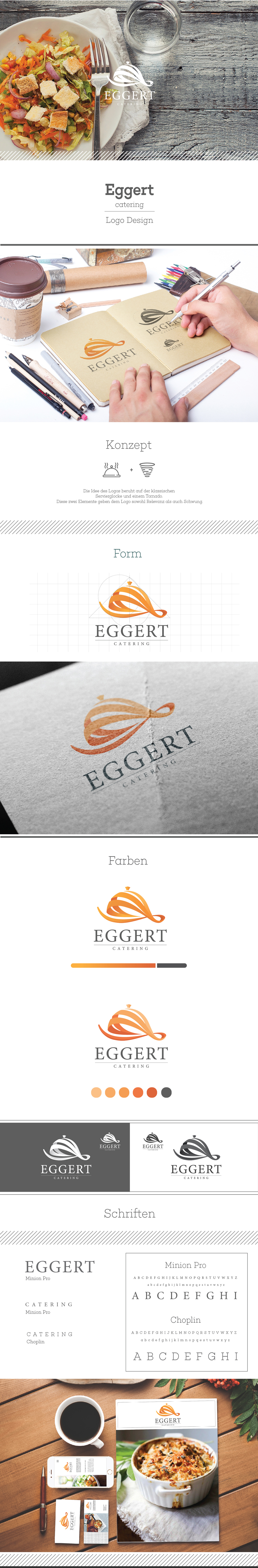 presentation logo design graphic design  grid catering Food  visual identity branding 