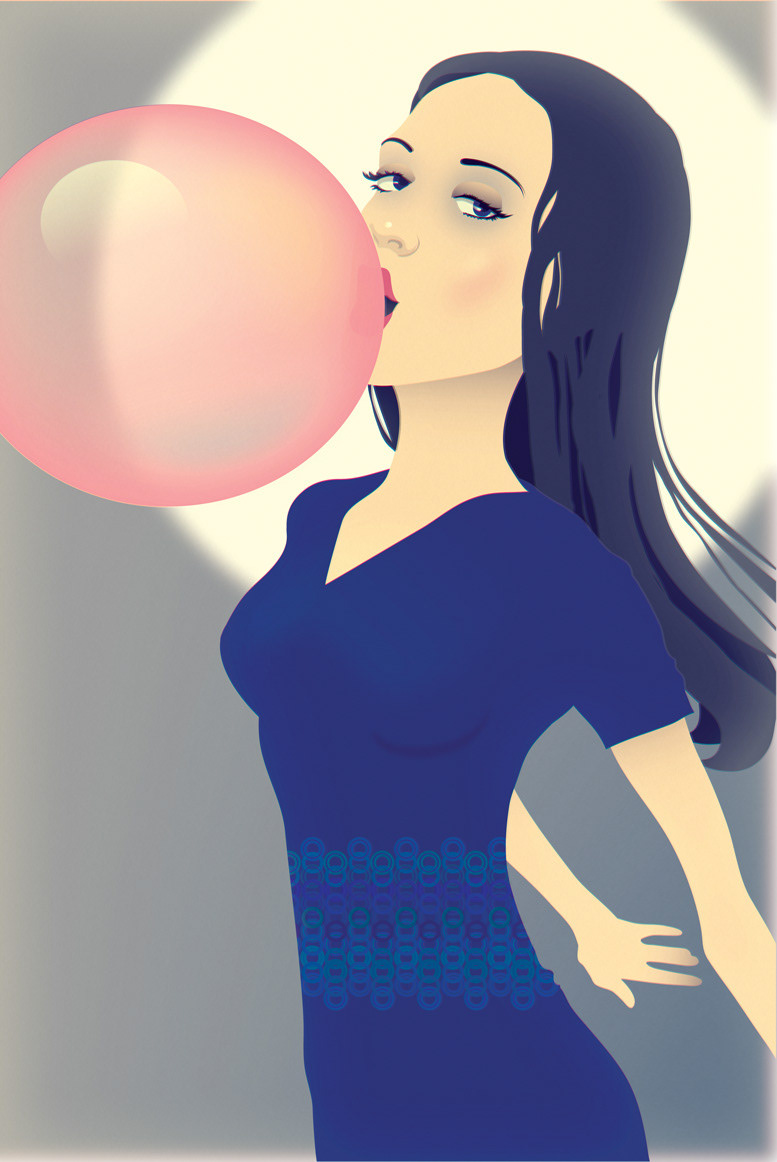 bubble  girls  Illustration  lagno