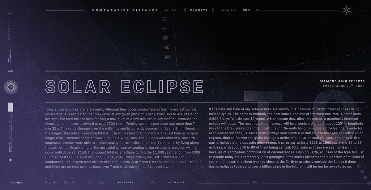 fonts.com type bio sans banner eclipse solar Orbit desitny Totality diagram Sun