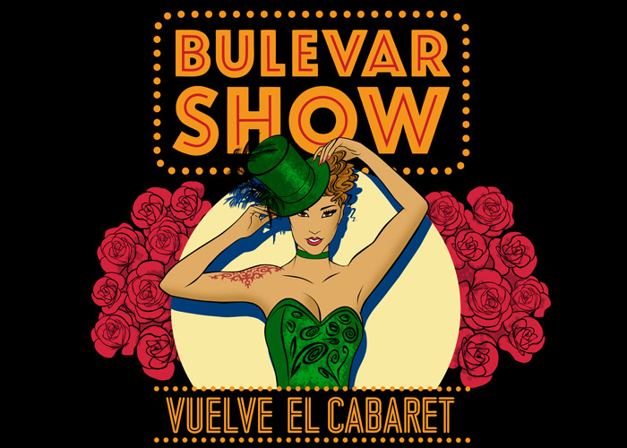 Burlesque cabaret girl poster
