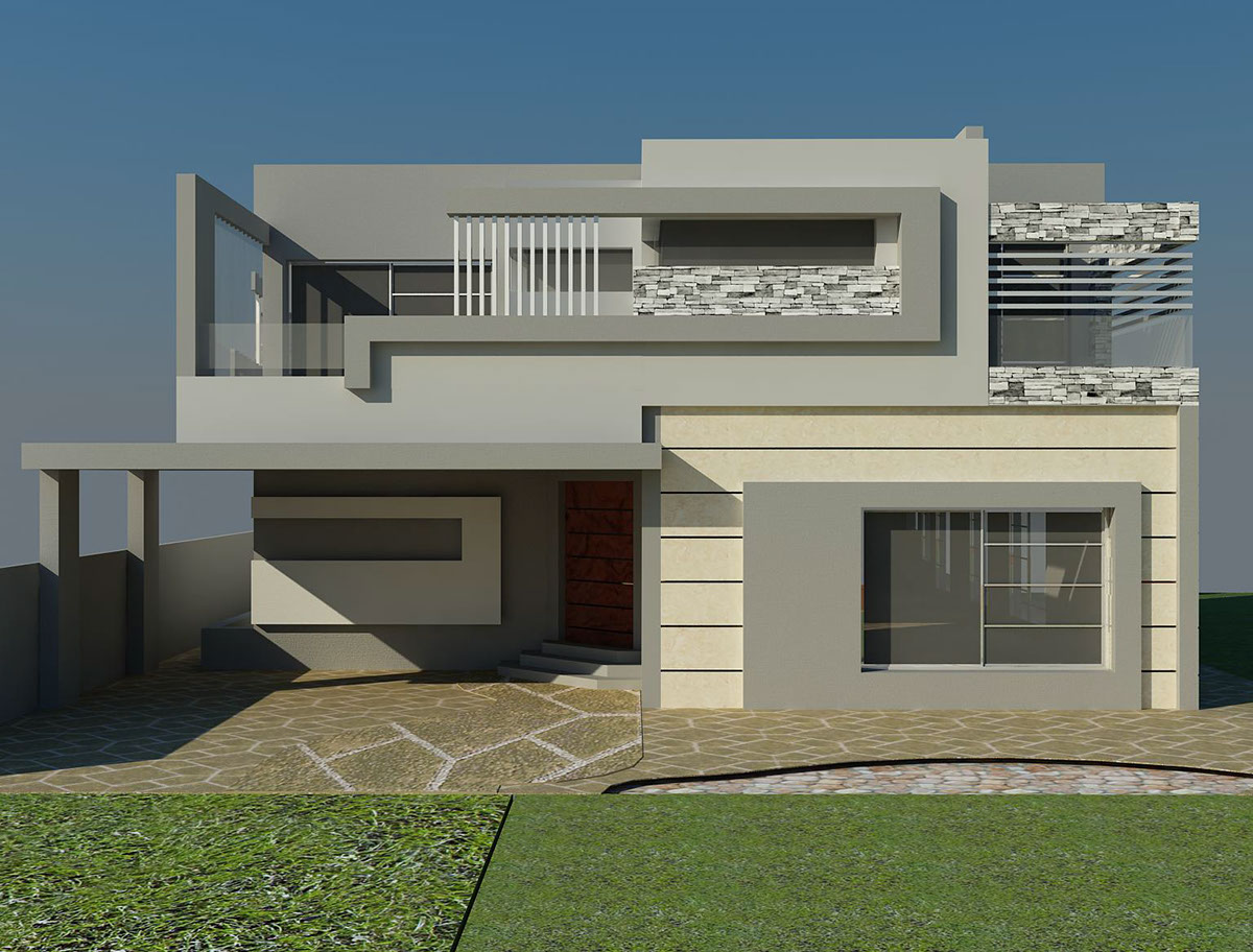 Ali Bokhari modern house stylish elevation lahore