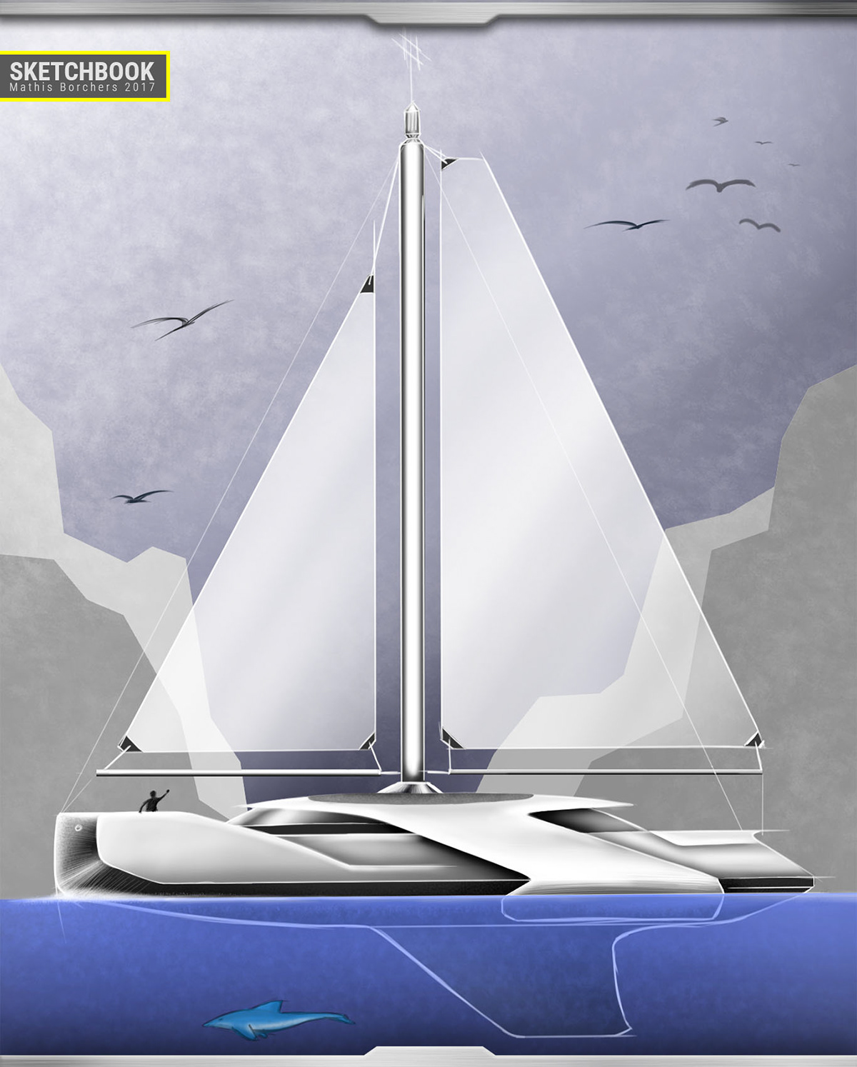 Transportation Design industriedesign Produktdesign sketch sketching car Sail Digital Sketch sketchbook portfolio