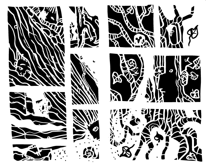 comics sketchbook forest Magic   Travel river gentle-monsters 365-day sketchbookstory digital pen ink inktober