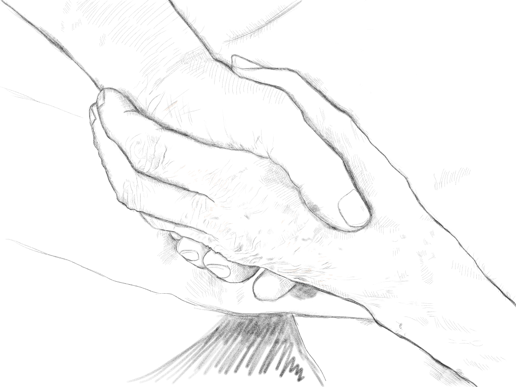 AdobeSketch grandfather hands digital painting