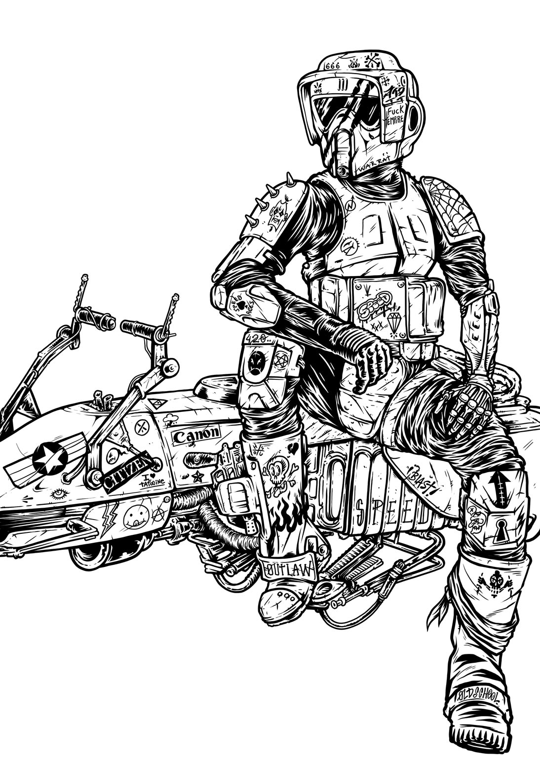 Empire Fan Art moto jet scout star wars