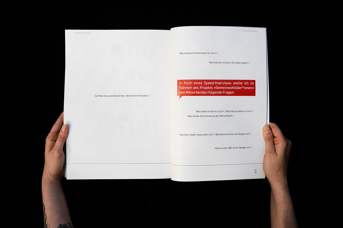 book design Booklet common good Gemeinwohl magazine Muthesius projektbüro social study typography  