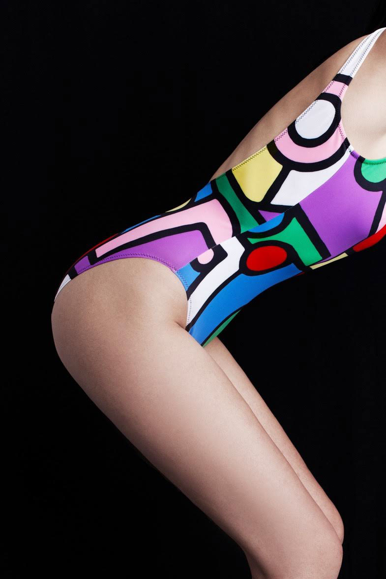 print pattern swimsuit swimwear tomas markevicius markevicius naked Bruce ss15 summer 90's colorful