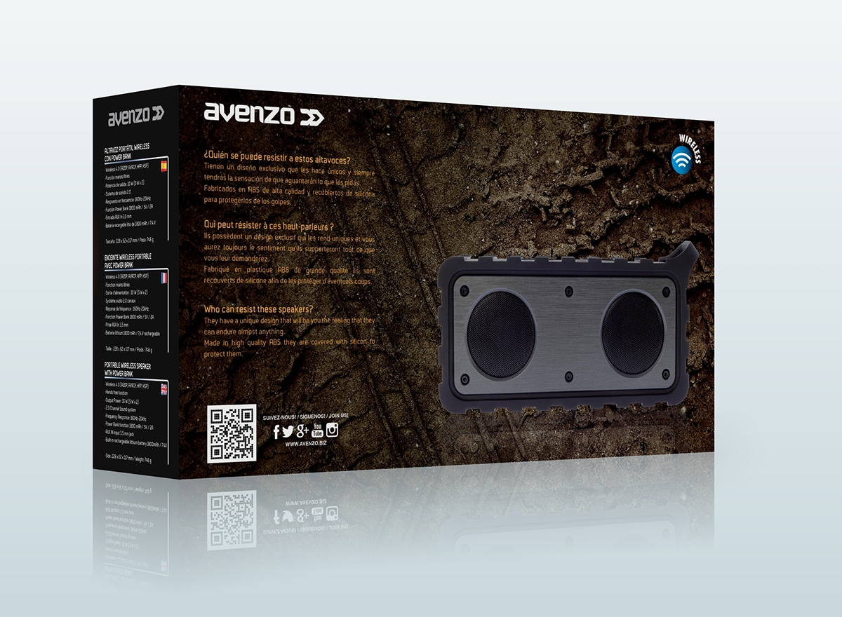 embalaje avenzo altavoz speaker packing AV691