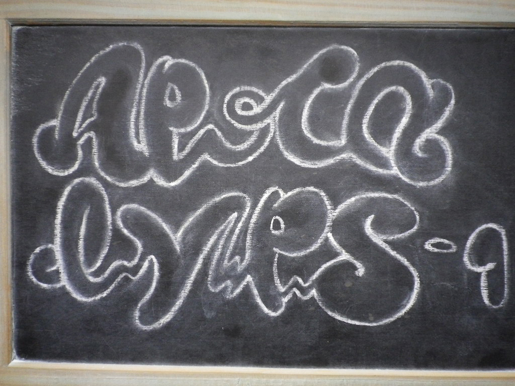 poster chalk type caracters design