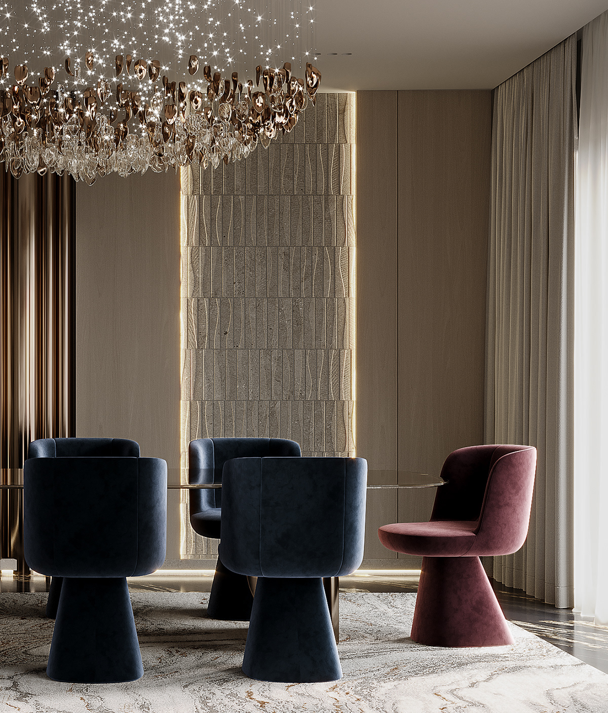 dining room interior design  3ds max instagram free luxury modern architecture visualization corona render 