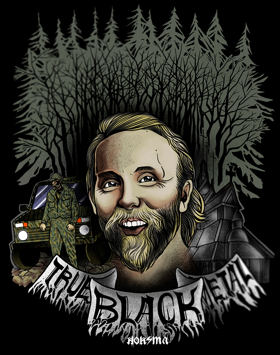 burzum black metal koksma design art dark tshirt merch