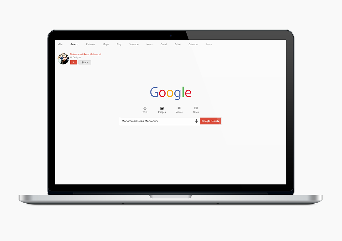 google redesign design UI ux Web search flat clean logo modern light typo search engine psd