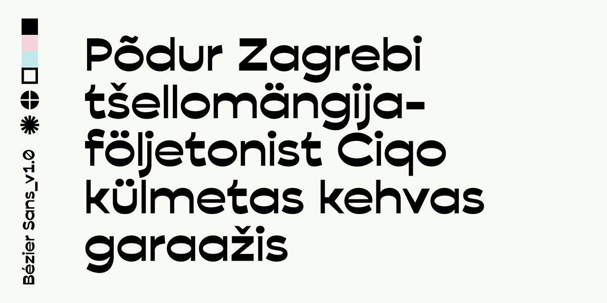 bezier font sans Typeface Cyrillic free georgian greek reverse contrast font