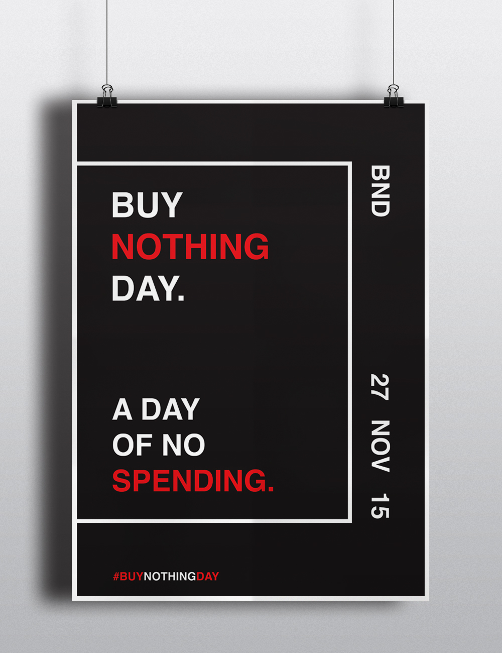 Buy Nothing Day poster type