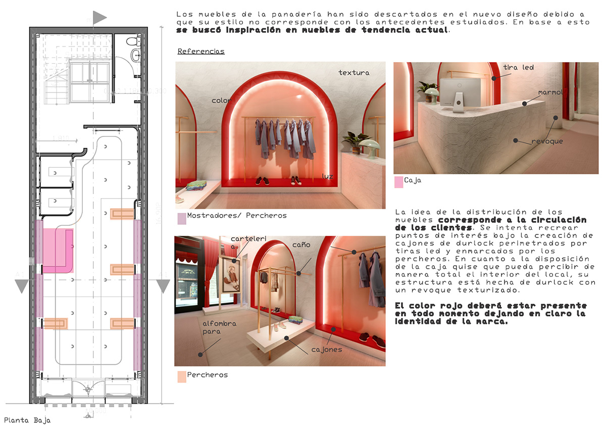 architecture arquitectura interior design  Diseño de Interiores 3D Render visualization Local comercial clothing store tienda de ropa