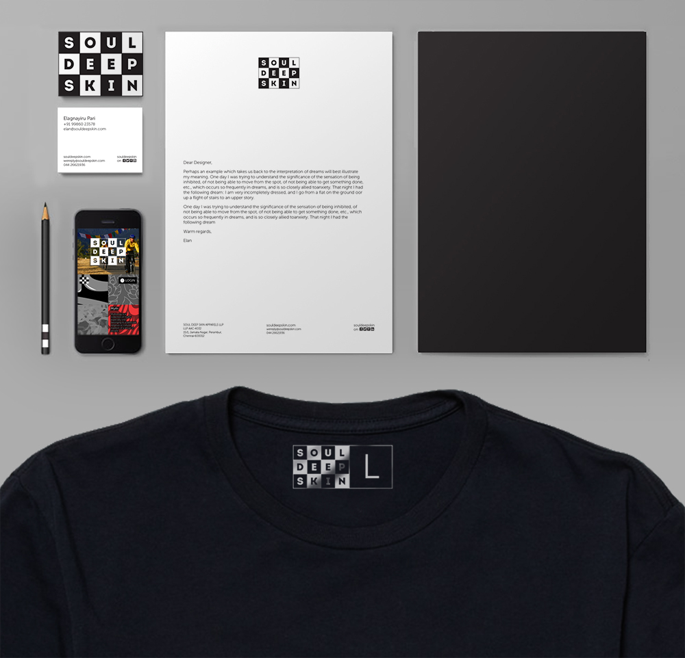 identity design apparel illustration design online Startup grid black and white