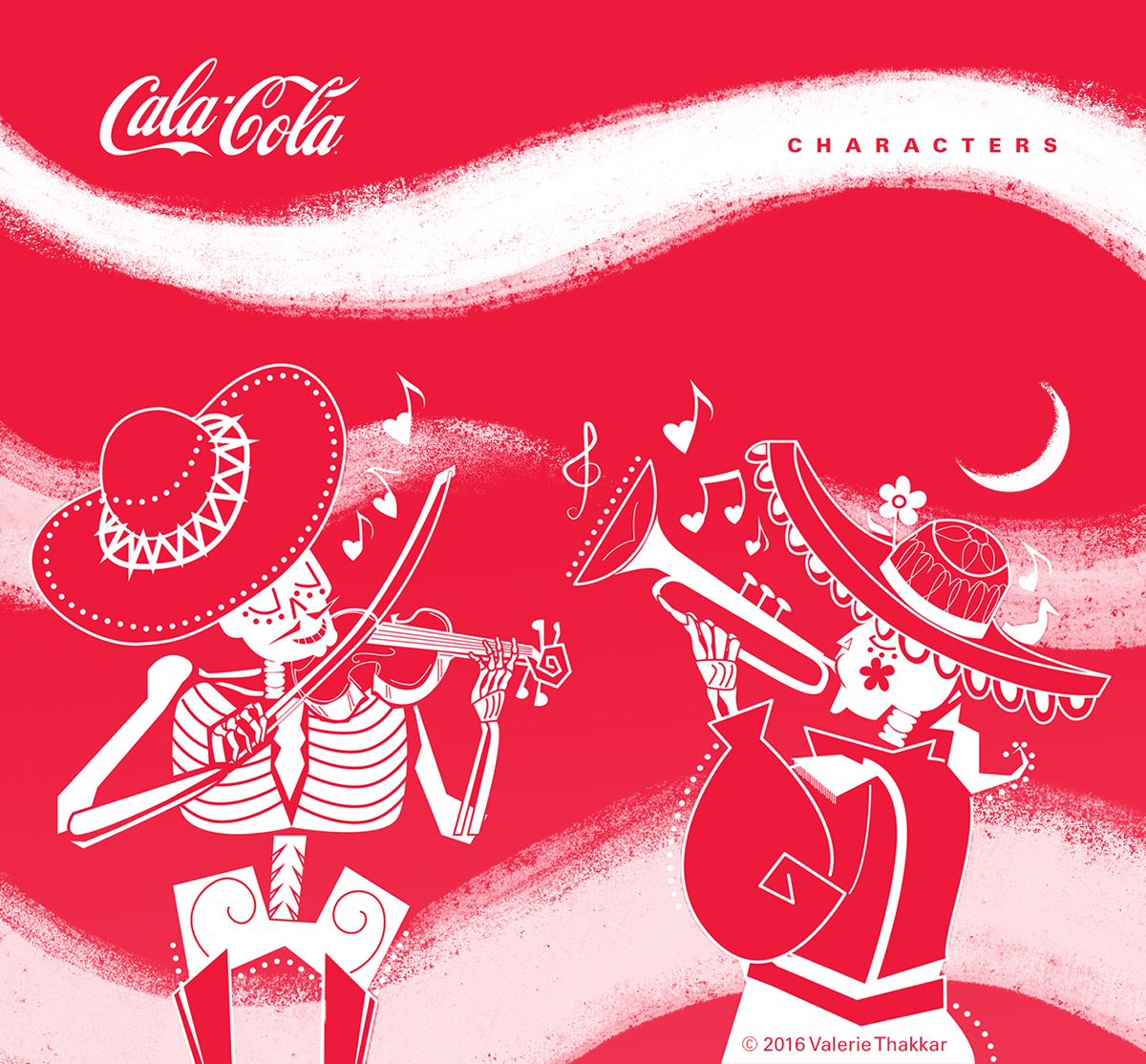 Adobe Portfolio calavera Coca Cola latinx Holiday taste the feeling Dia De Muertos