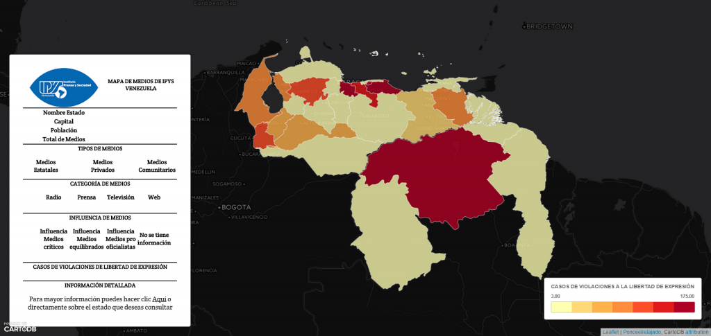 IPYS wordpress cartodb AJAX JavaScript venezuela cartography map interactive