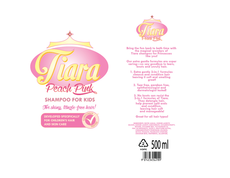 Princess TIARA kids bottle design vector design Logo Design shampoo Shampoo Design