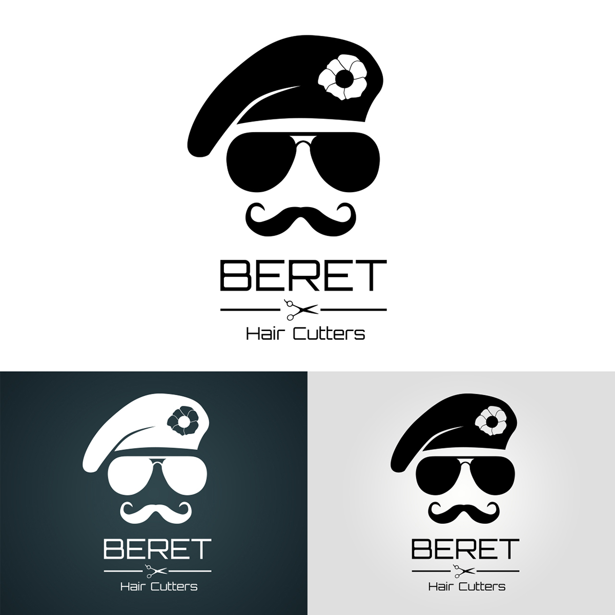 logo graphic design beret