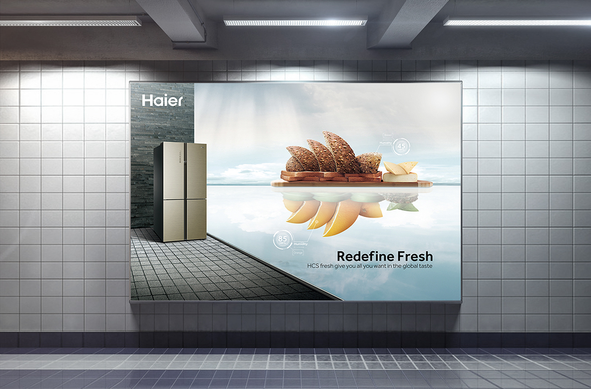ad dry wet preservation fresh eiffel tower Sydney Opera House bread HAIER refrigerator