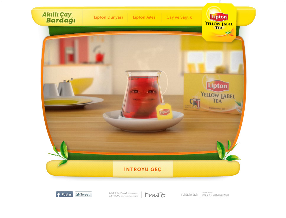 akıllı çay bardağı Lipton 3d design karakter tasarımı