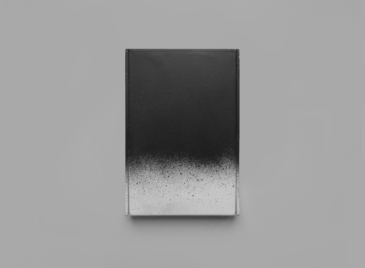 Pocket Chain leather gradient paint Gradient Paint notebook clutch Сard Нolder crypt monochrom black White gray skin