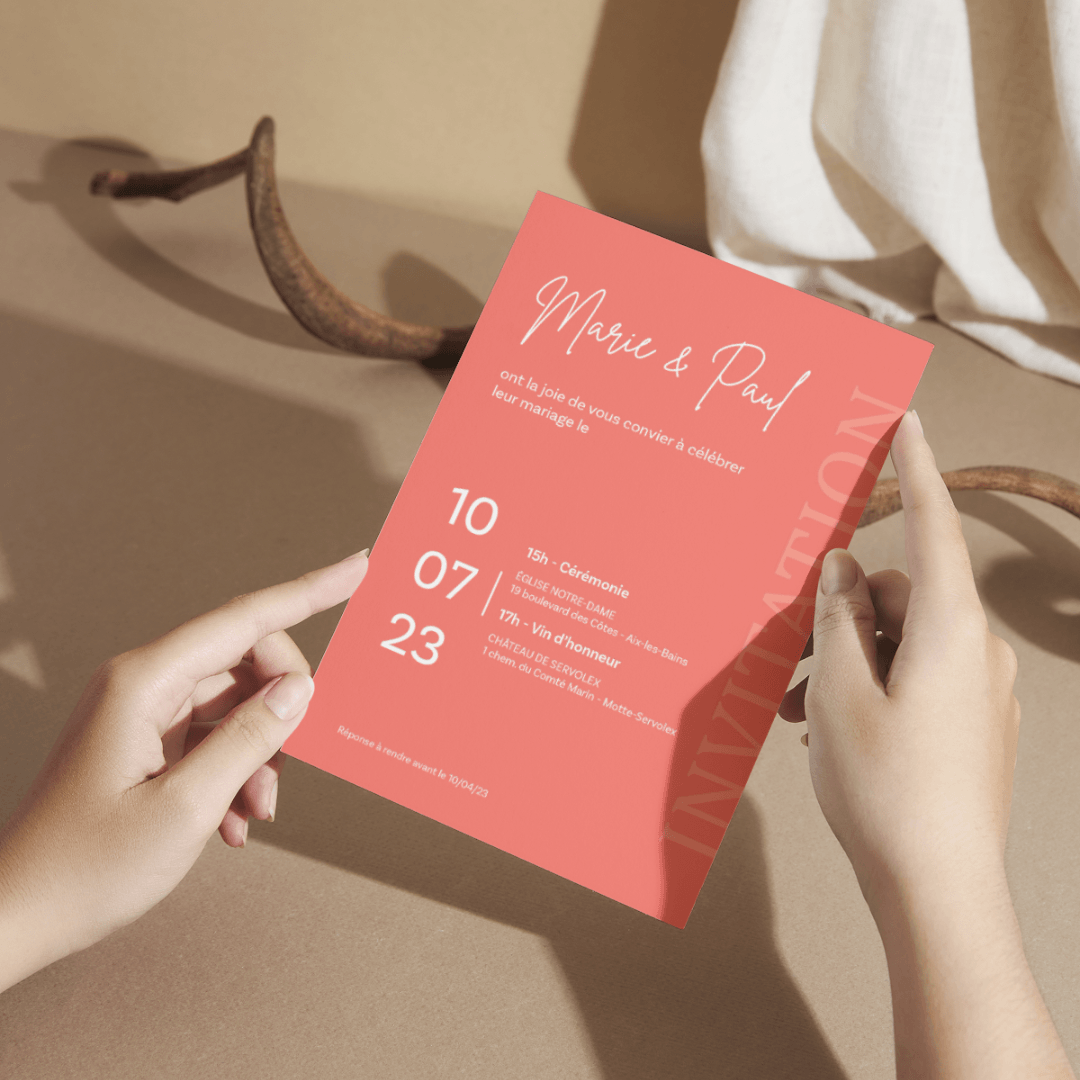 faire-part wedding invitation graphic design  evenementiel Invitation invitation mariage flyer card Carton invitation mariage