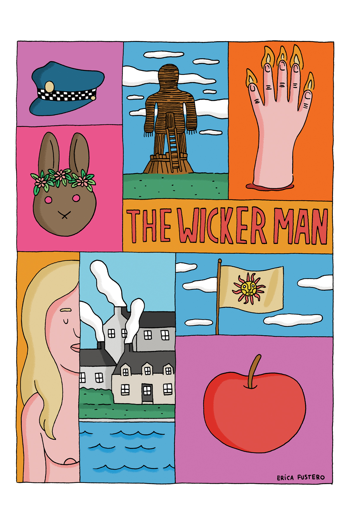 Cinema 70s movie the wicker man horror folk mystery poster