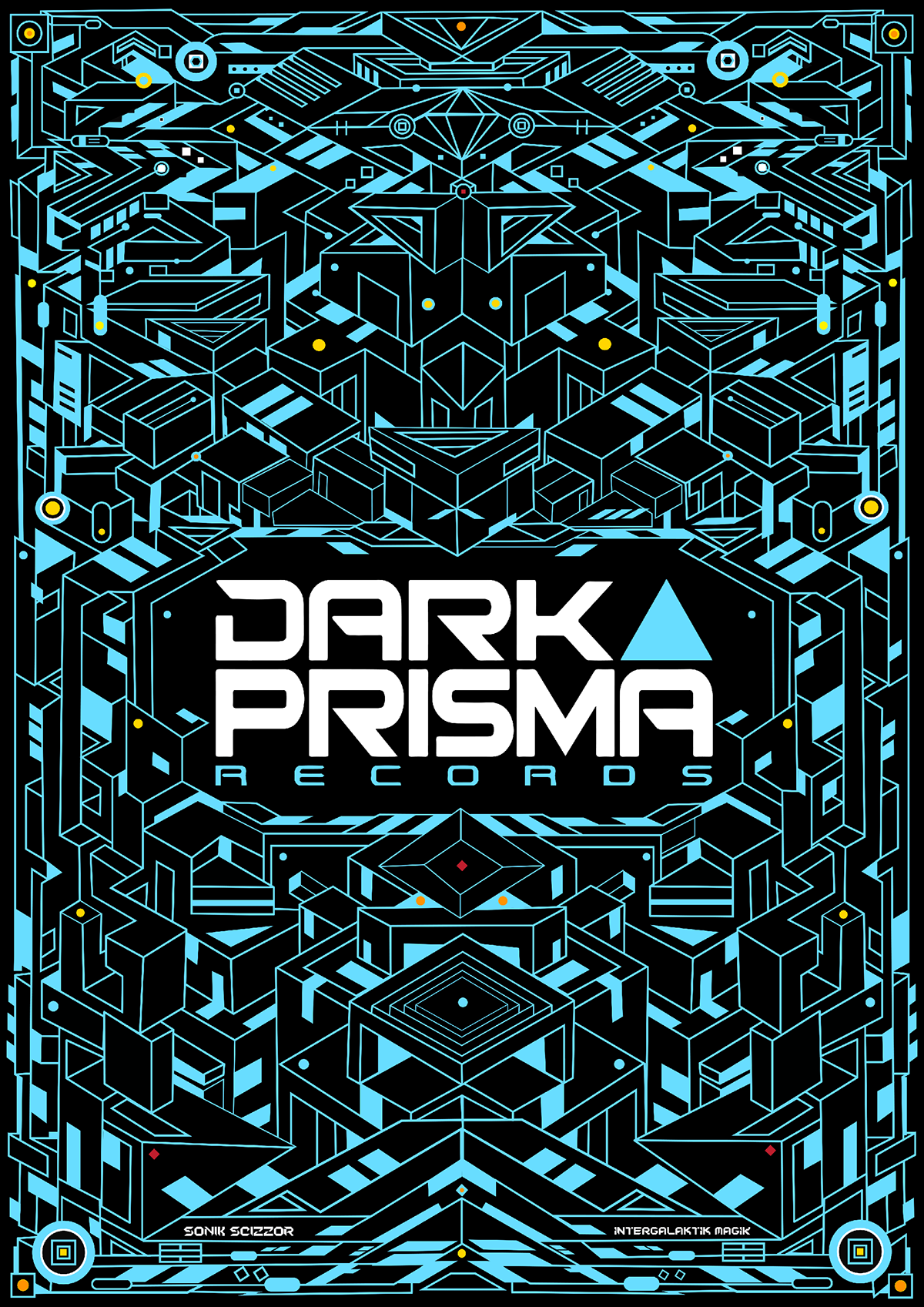 design digipack CD design print Space  psychedelic night circuit dark trance poster