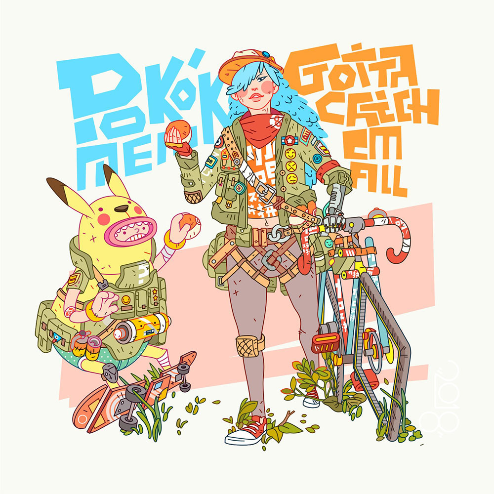 Pokemon stylish colorfull cool fanart inspiration