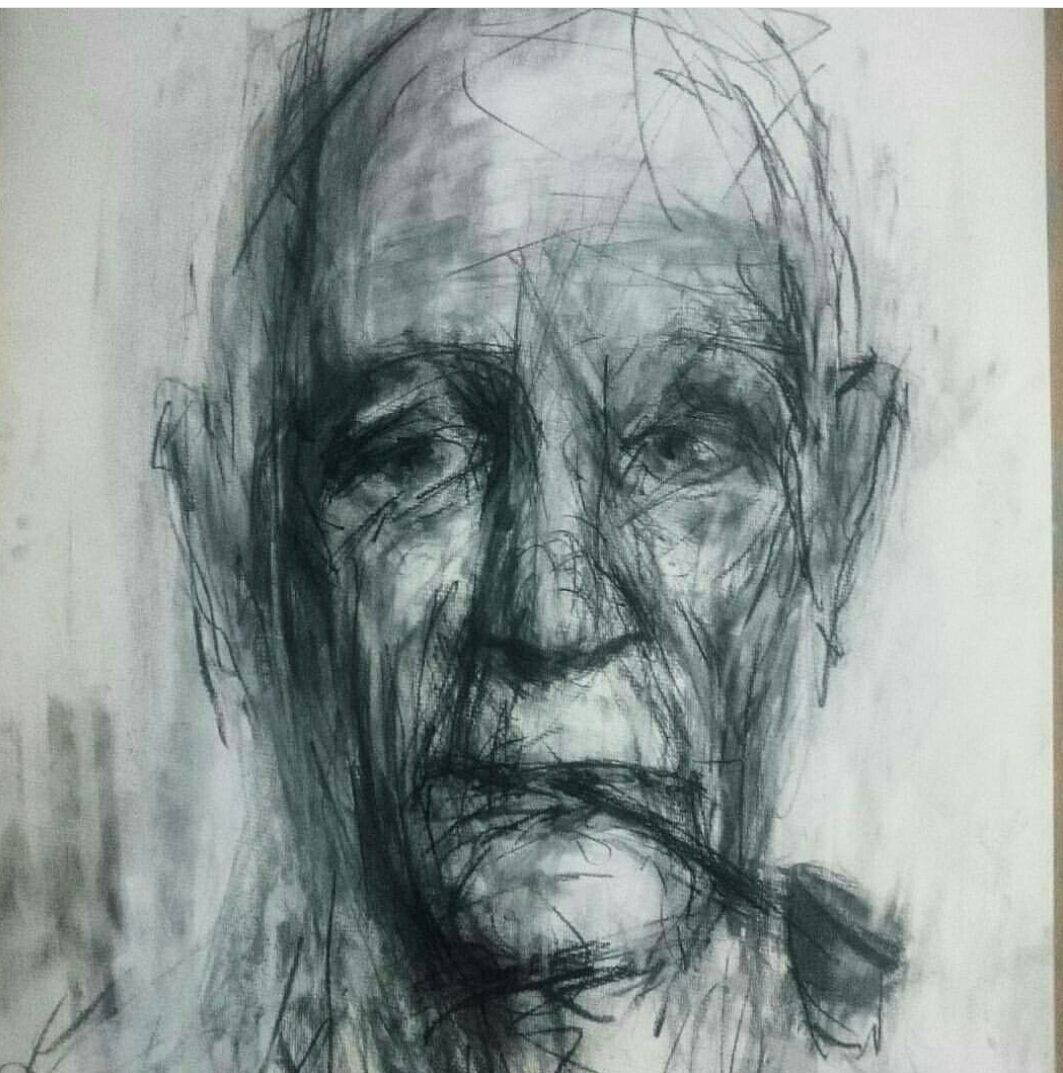 charcoal drawing portrait sketch fineart