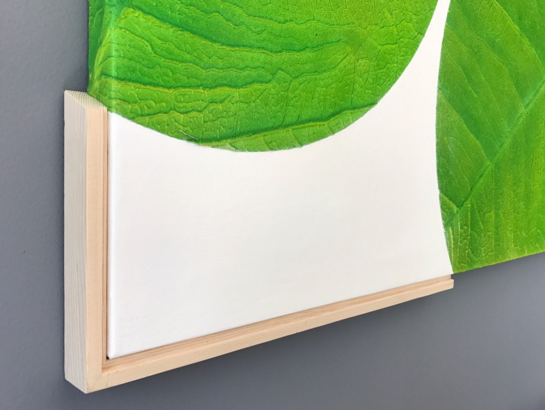 leaf green painting   Nature interior design  Positive