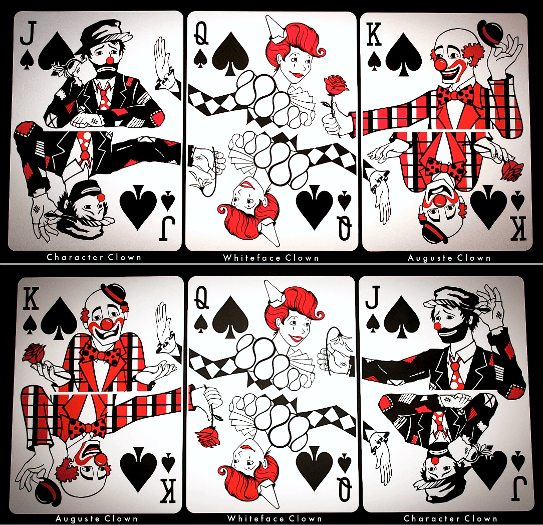 Circus Playing Cards playing card papercutting Paper cutting paper sawdust clown