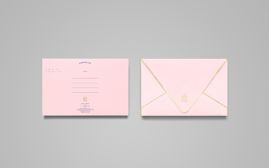mexico Anagrama blue pink gold party girls heart hot stamping Events celebrate dream brochure Stationery envelope