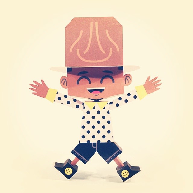 papertoy paper toy Pharrell pharrellwilliams happy TOUGUI share download free