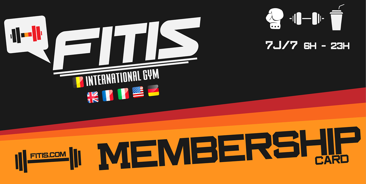 fitness Mockup card membership gym design print International sport