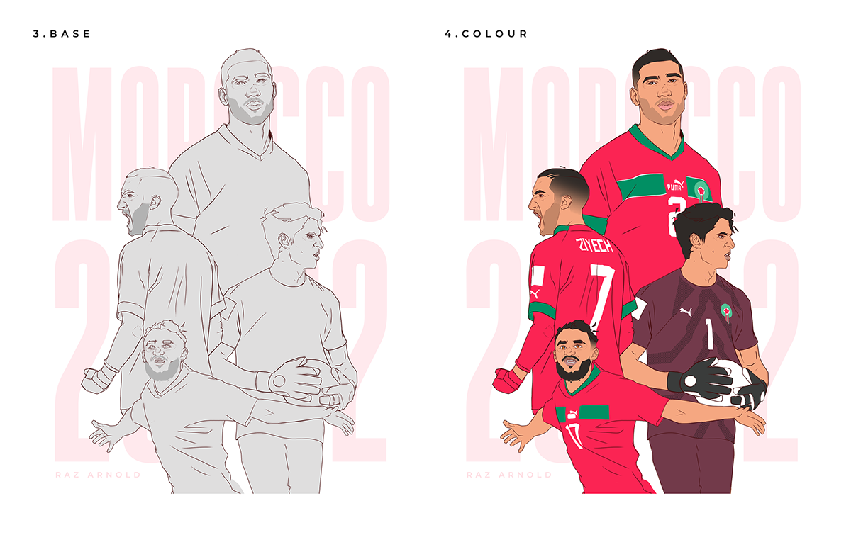 design FIFA football graphicdesign ILLUSTRATION  Morocco poster soccer sport WorldCup
