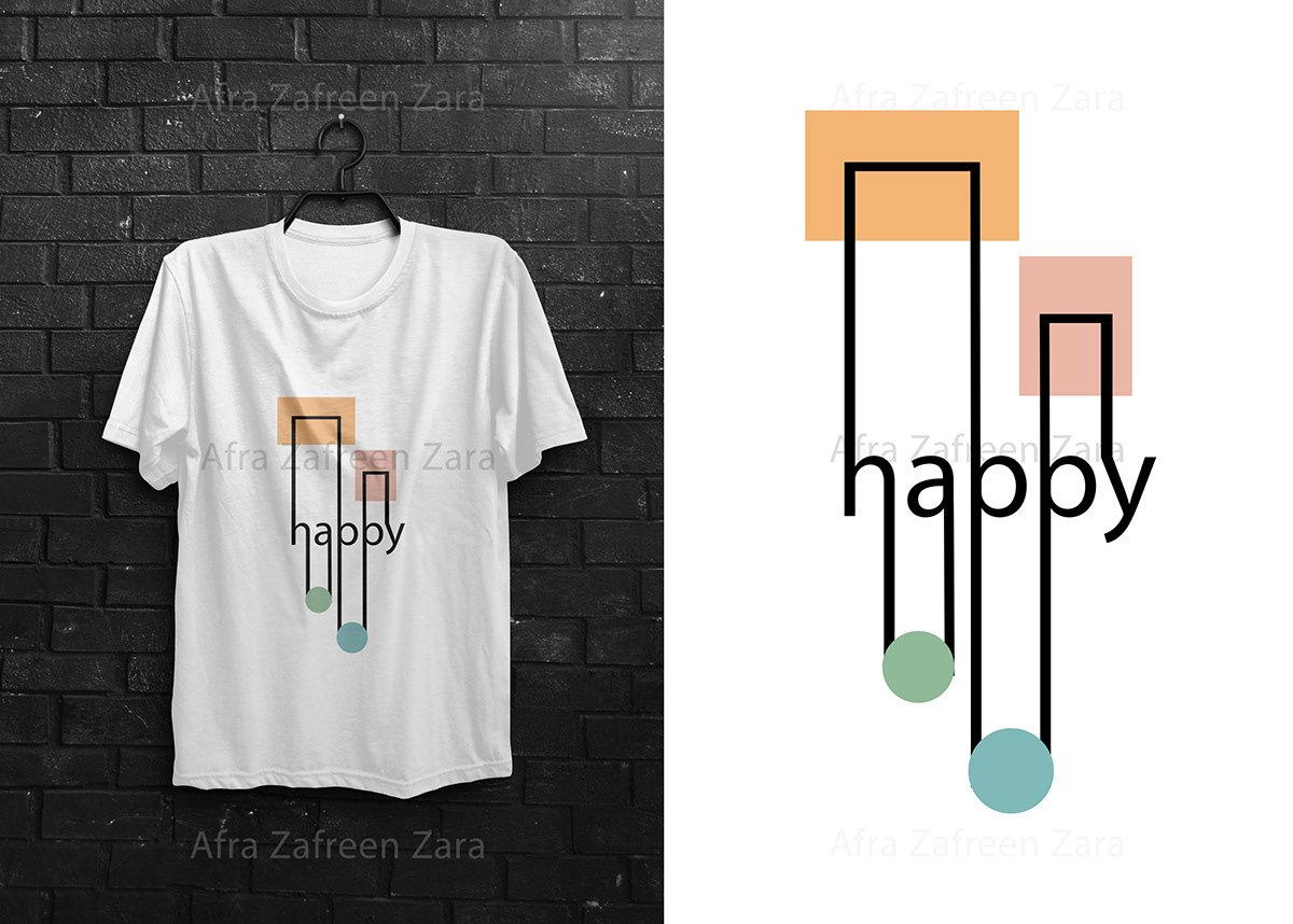 t-shirt typography   Graphic Designer adobe illustrator simple minimal clean