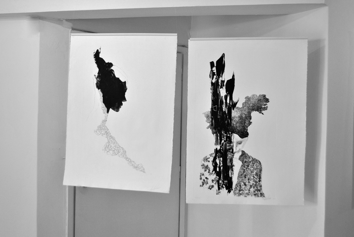 printmaking Printmaker art black and white Exhibition  athens Print Festival etching engraving monoprint